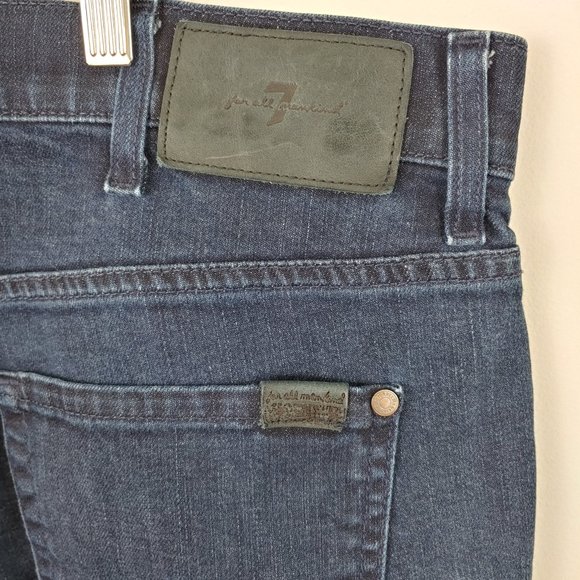 7 for all Mankind Luxe Performance The Straight Dark Wash Jeans size 40 - Picture 6 of 9